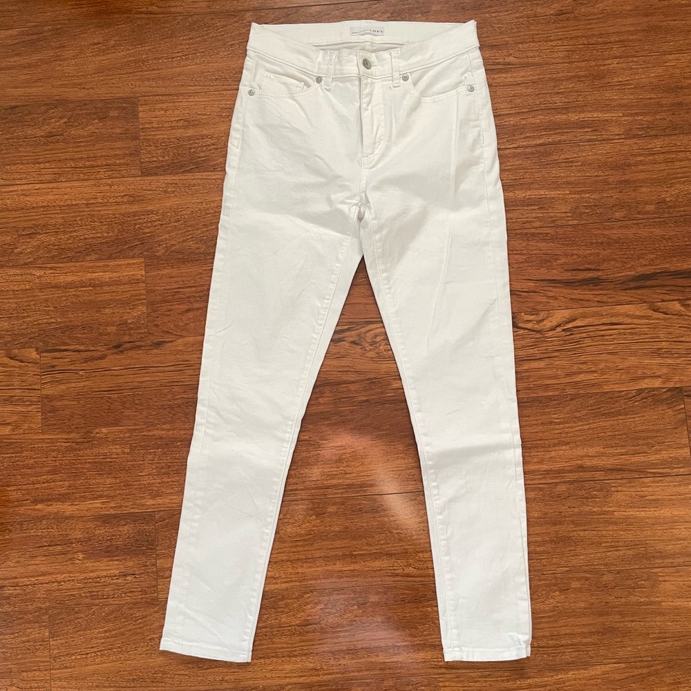 LOFT white denim jeans